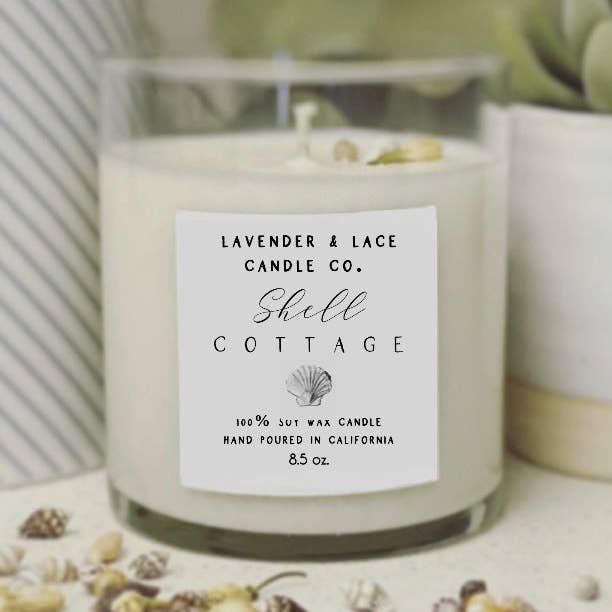 Lavender & Lace Candle Co - Wholesale Jar/Filled Candle - Shell Cottage Candle0