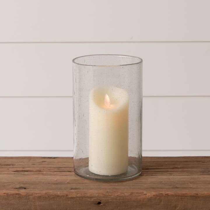 Audrey's Home & Gift - Wholesale Candle Holder - Bubble Glass Cylinder Candle Holder (PC)