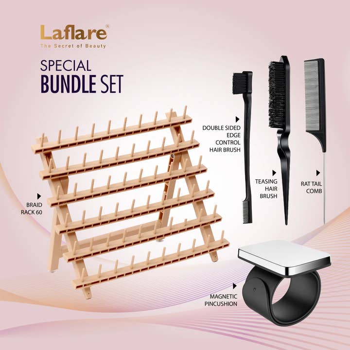 Laflare - Wholesale Hair Accessories Set - Women's - Braiding Rack 60 Combo5