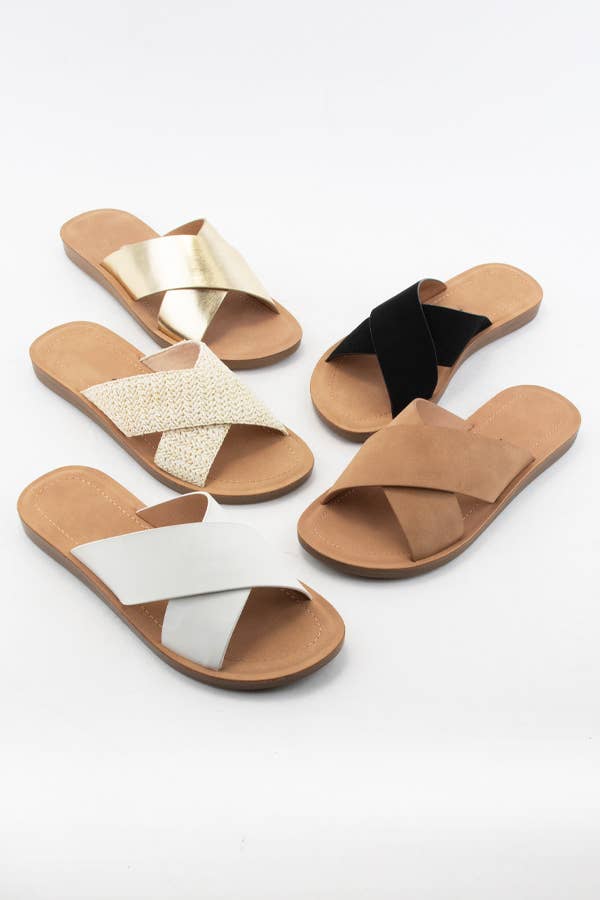 CCOCCI – Engroshandel sandal - Dame – CCOCCI komfortable og fleksible slidssandaler med krydsrem