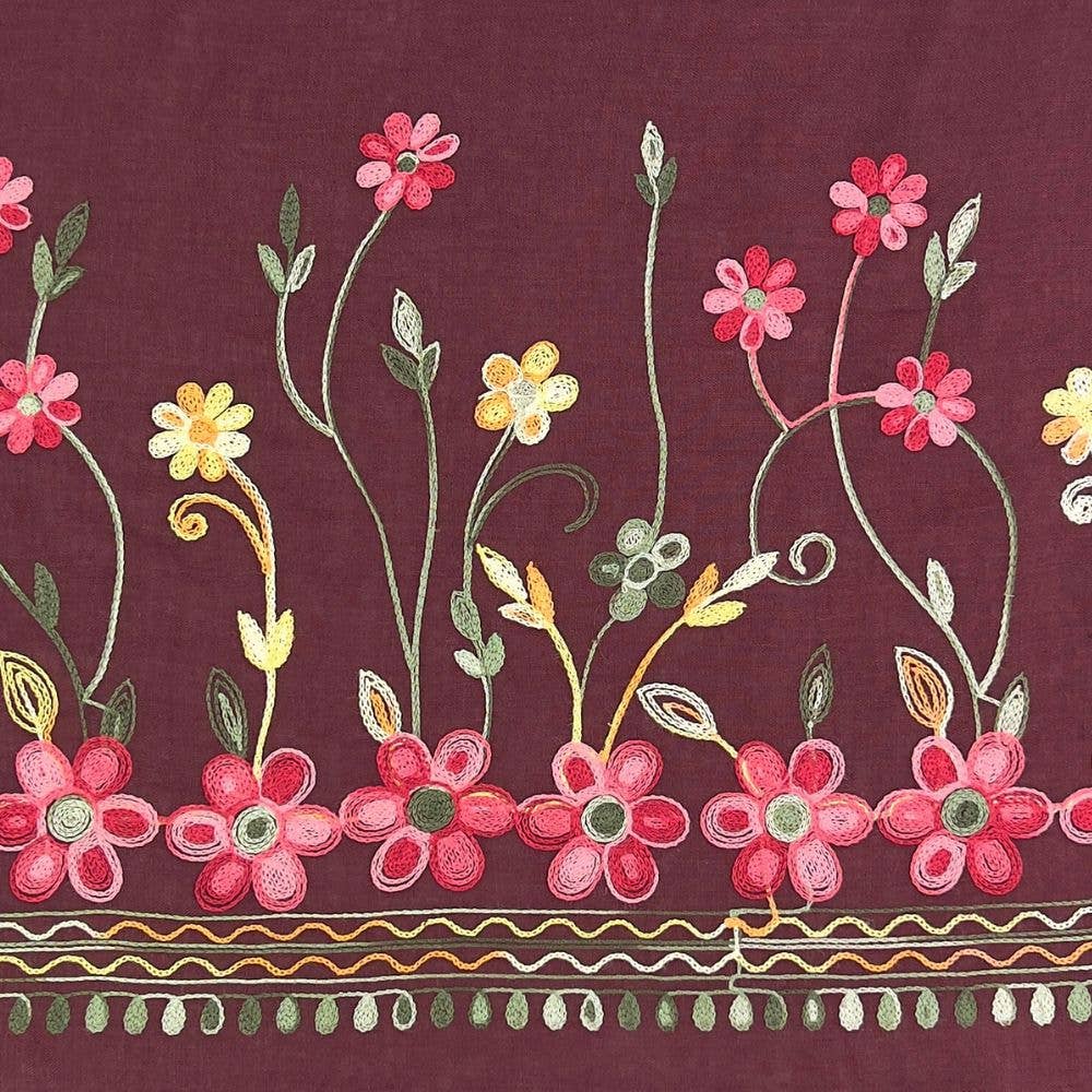 Humble Hilo – Engroshandel Tørklæde - Dame – Humble Hilo Broderet tørklæde/sjal med blomster27