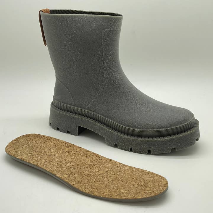 nat-2™ Bio Boot grey green vegan | 100% waterproof biodegradable rainboots for wholesale on Faire19