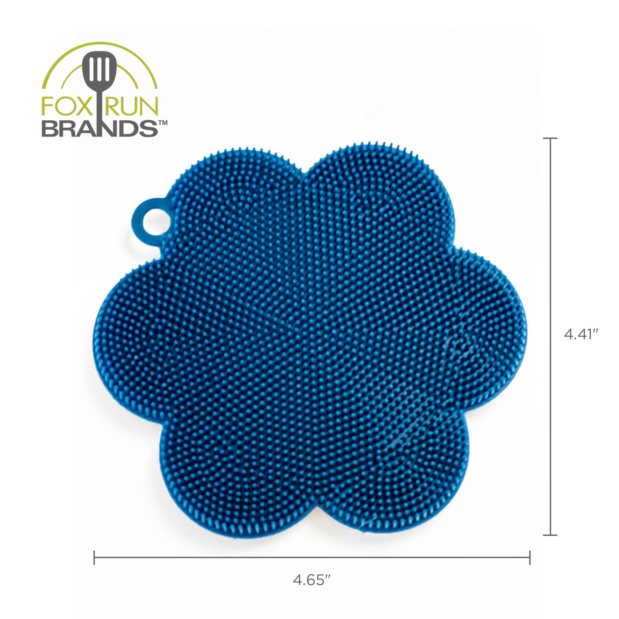 Fox Run Brands - Wholesale Cleaning Sponge - Fox Run Silicone Dish Scrubbing Brush, Navy, 4.4” x 4.7”6