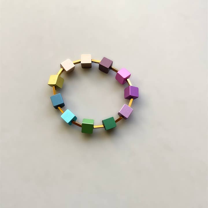 Trecy Bleich jewelry - Wholesale Beaded Bracelet - Aluminum Cube bracelets