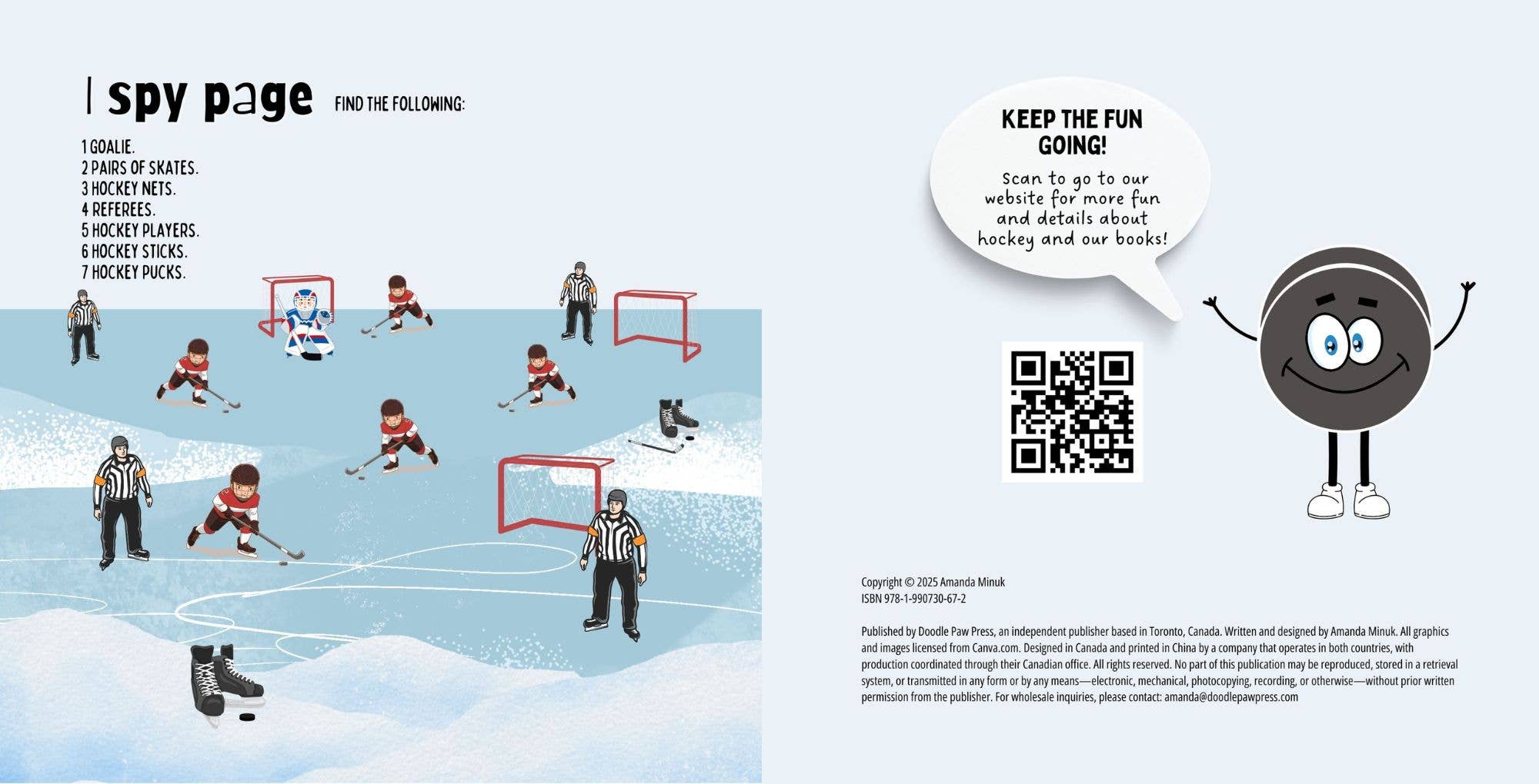 Doodle Paw Press - Wholesale Baby & Toddler Book (0-2) - Hello Hockey | Hockey Books for Babies | Sports Baby Books10