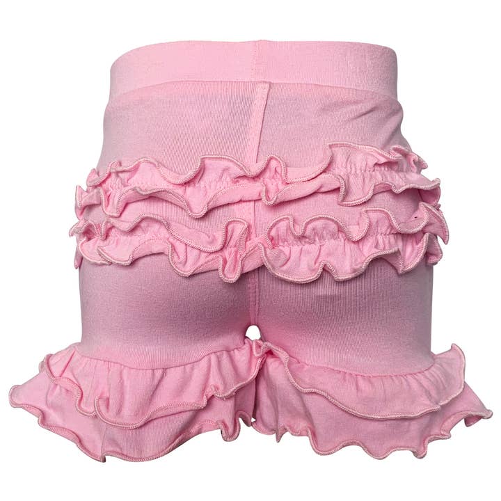 AnnLoren Pink Girls Ruffle Butt Shorts Kids Summer Clothing for wholesale by AnnLoren