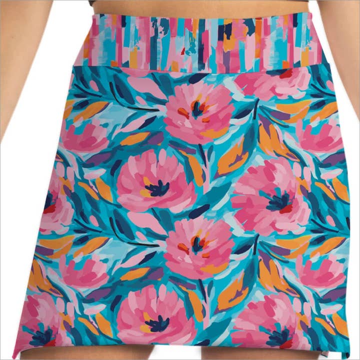Jupe-culotte FLEURS de MILEY pour la vente par Skort Obsession LLC