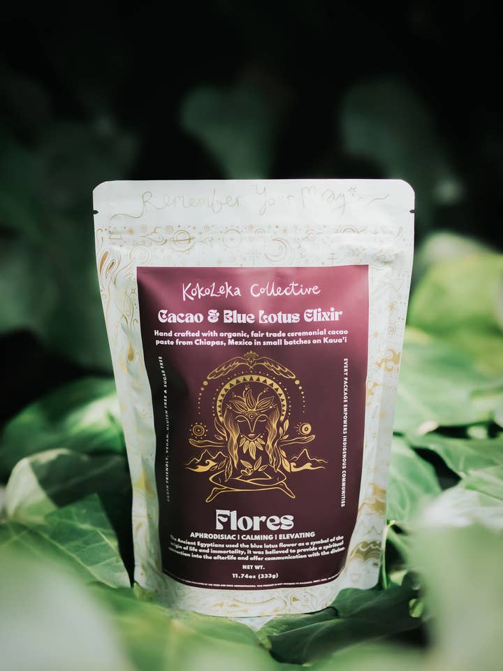 Flores - Blue Lotus Ceremonial Cacao Elixir for wholesale by Kokoleka Collective