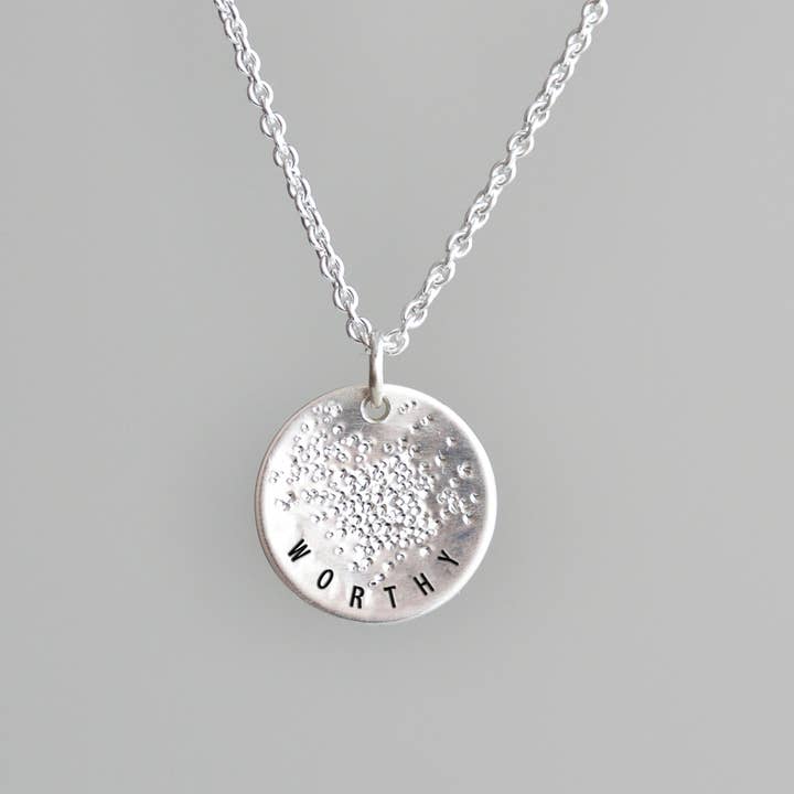 Christina Kober Designs - Wholesale Pendant/Charm Necklace - MINI COIN NECKLACE | stamped circle pendant2