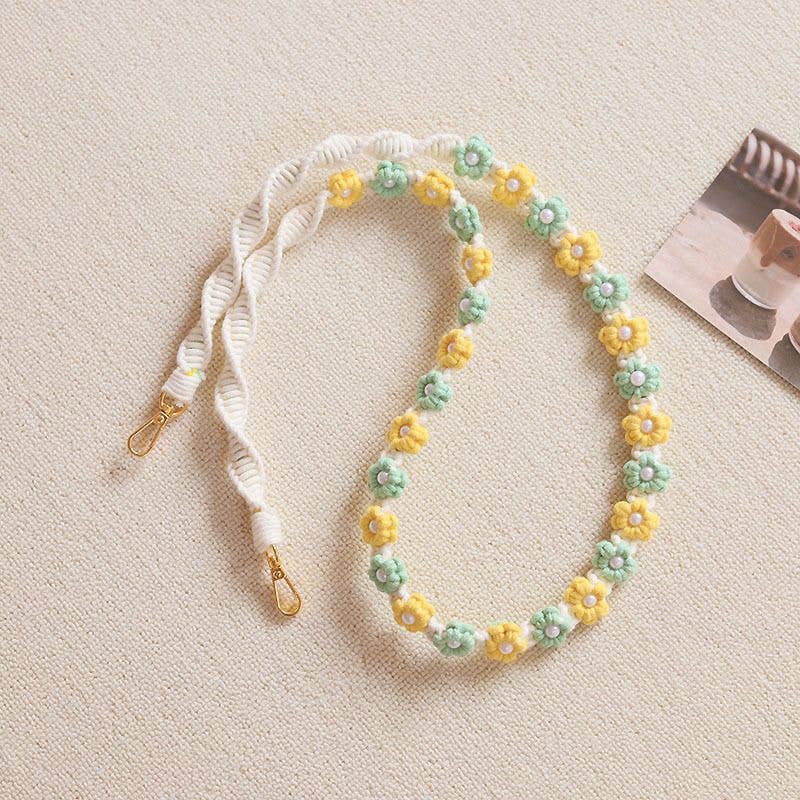 Weavey Studio – wholesale Phonecase strap – Macrame flower twisted pattern lanyard camera phone strap10