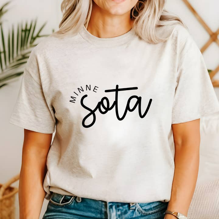 Minnesota Shirt, Graphic Tee or Unisex Crewneck, State Shirt for wholesale by The Foxy Golden