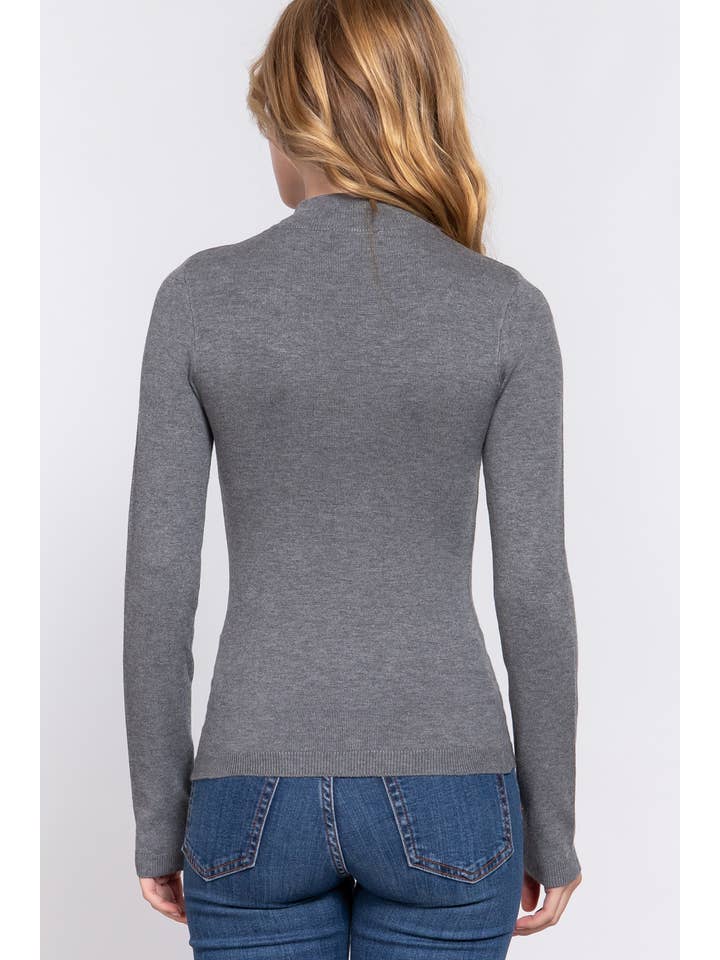 Active Basic | Active USA – Großhandel Strickpullover – Damen – Basic Pullover mit langen Ärmeln und Stehkragen44