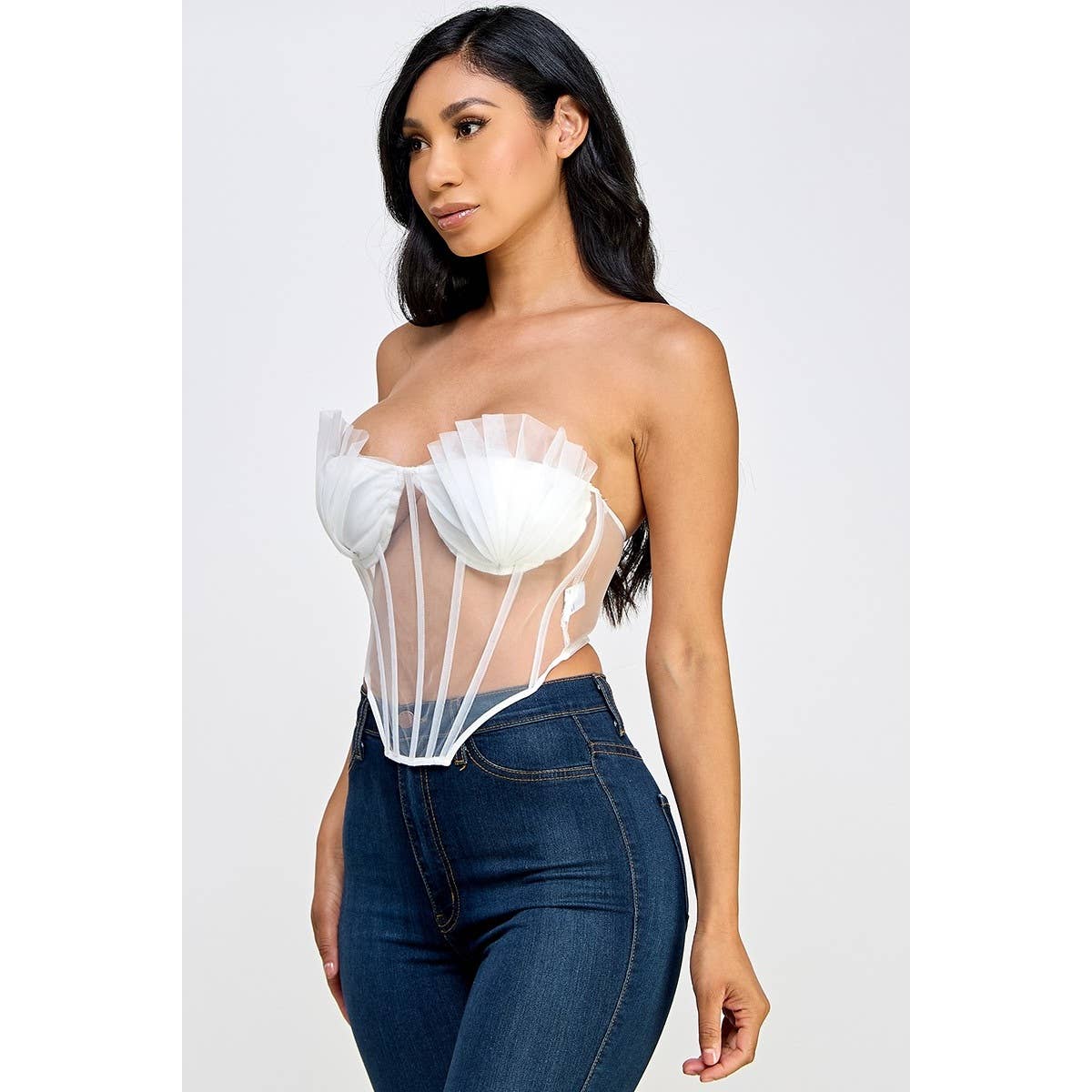 Black Pearl Clothing – wholesale Blouse – Women’s – OCEAN GODDESS BUSTIER TOP1