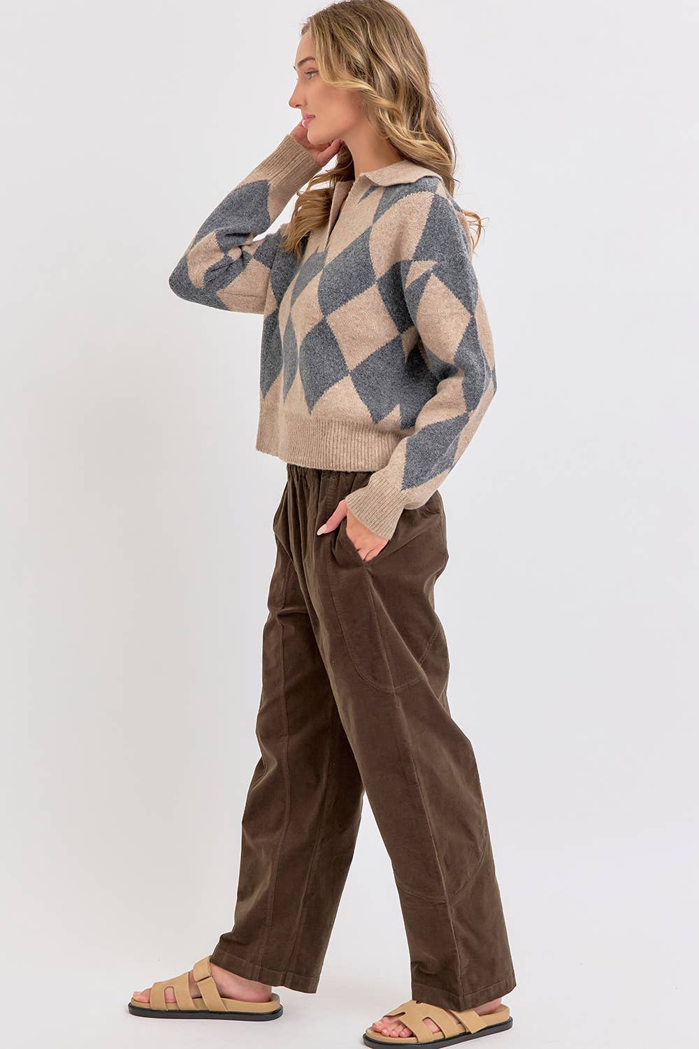 Sweet Lovely by Jen - Wholesale Pants - Women's - EASY CASUAL EVERYDAY PULL-ON RELAXED  CORDUROY PANTS 48