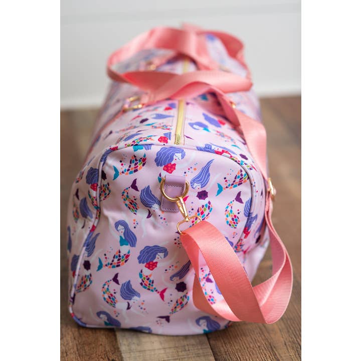 Oopsie Daisy - Wholesale Weekender Bag - Kids - Kids Pink & Purple Mermaid Weekender Swim Travel Bag