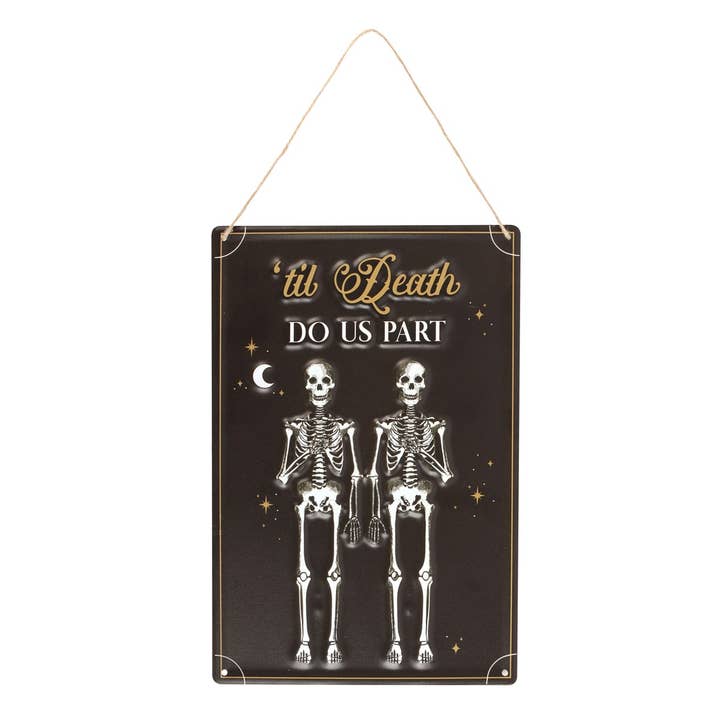 Pacific Trading - Wholesale Sign - Til Death Do You Part Couple Hanging Sign Decor1