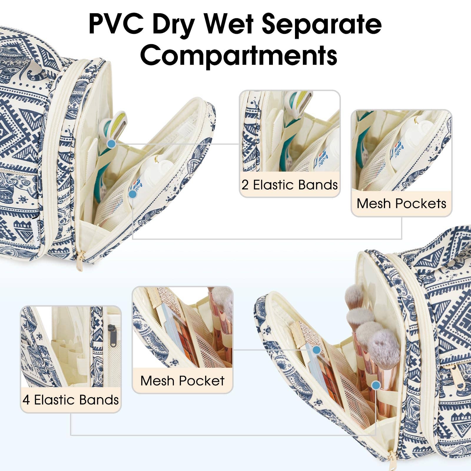 NARWEY INC - Wholesale Toiletry Bag - Women's - Hanging Toiletry Makeup Bag With compartment59