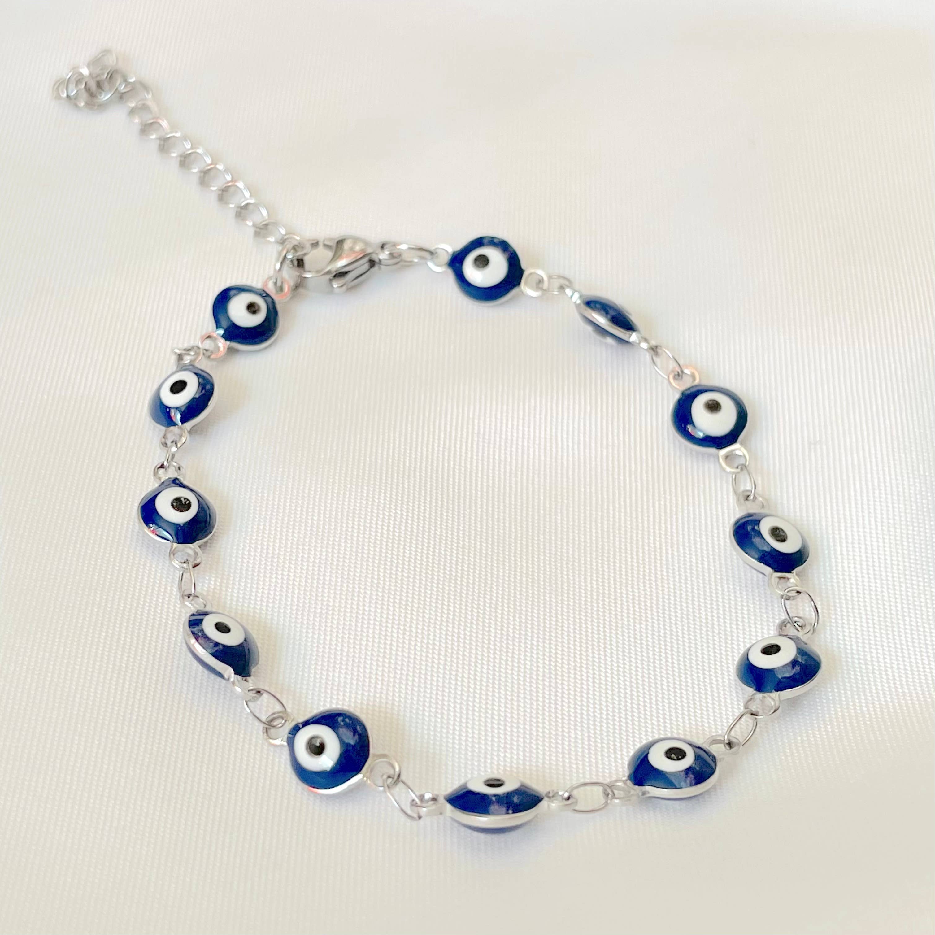 Blueyejewelry - Wholesale Charm/Dangle Bracelet - Evil Eye Bracelet - Tarnish-free Blue Eye Bracelet 12