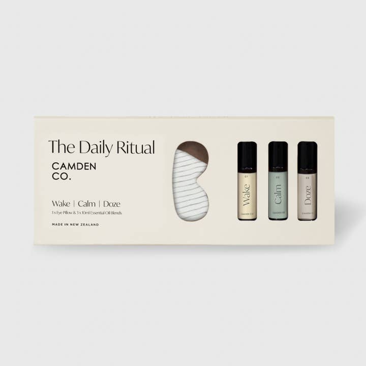 The Daily Ritual Set - Natural Stripe Linen for wholesale by Camden Co