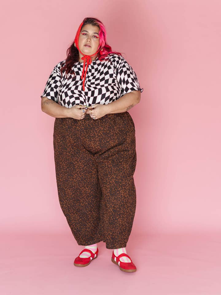 Nettle Studios - Wholesale Pants - Women's - Size Inclusive Gender Neutral Leopard Twill Balloon Pant9
