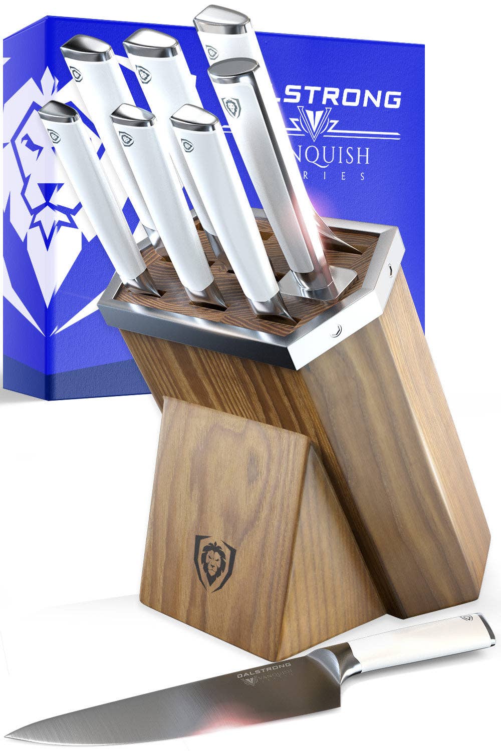 Dalstrong - Wholesale Knife Set - 8-Piece Knife Block Set | White Handle | Vanquish Series | NSF Certified | Dalstrong ©0