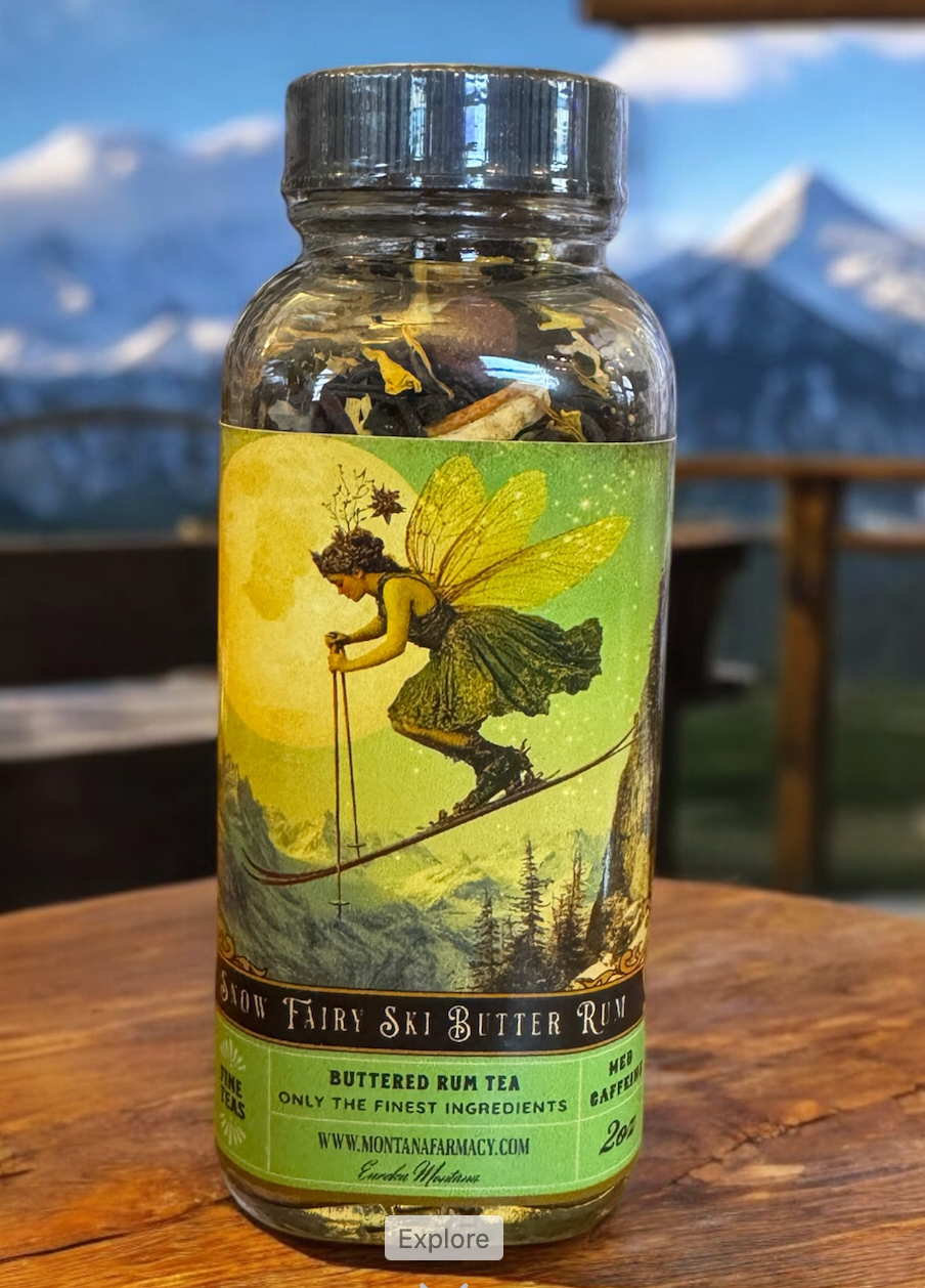 Montana Farmacy - Wholesale Loose Tea - Snow fairy Ski Butter Rum Pray for Snow Tea Alpine Adventure1