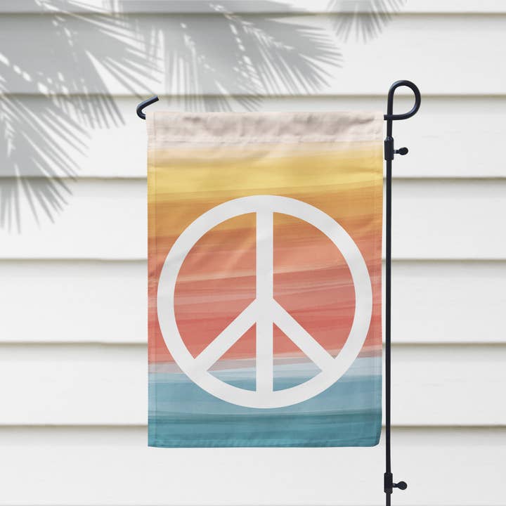 Declaration HOME - Wholesale Flag - Peace + Well Being Ombre Garden and House Flag -Double Sided5