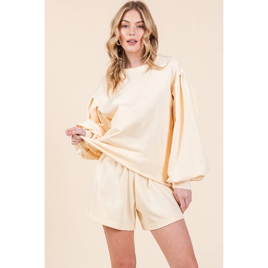 LIME N CHILI – wholesale Top & short set (NOT loungewear) – Women’s – French Terry Sweatshirt and Shorts Set0