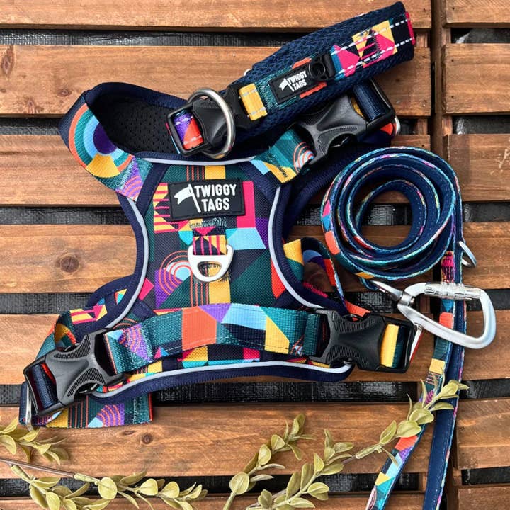 Twiggy Tags - Wholesale Pet Harness - Dog - Adjustable Adventure Dog Harness with Handle - Aurora