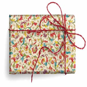Red Marble Wrapping Paper, 2 Sheets 20x27