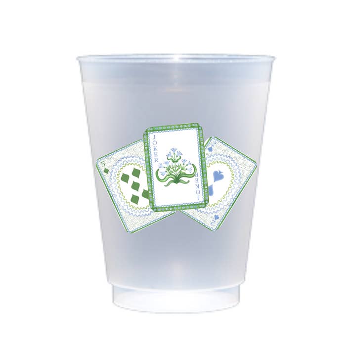 Canasta Playing Cards Shatterproof Cups | 16 oz Set of 8 for wholesale by Busy Bee Gift