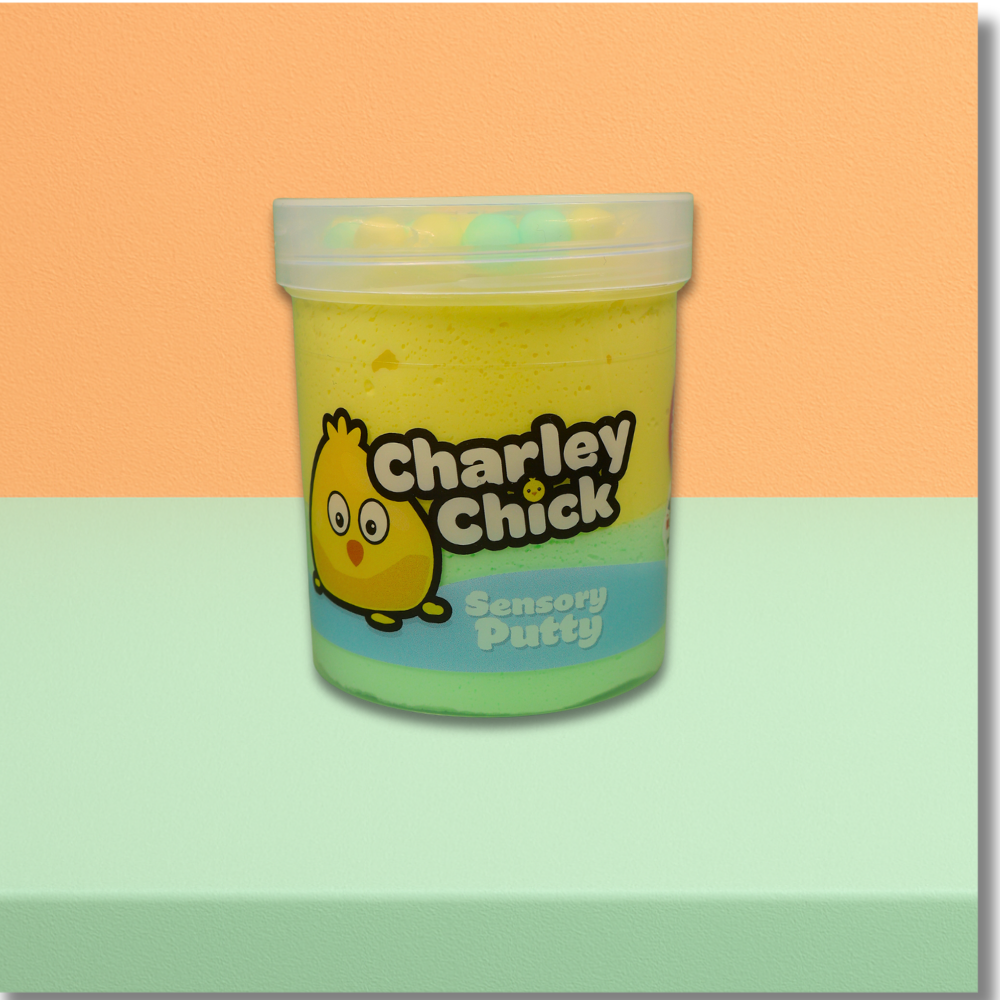Putty Pals - Vente Pâte ingénieuse/slime – enfant - Charlie Chick Pâte Sensorielle – Boîte de 12 - Putty Pals0