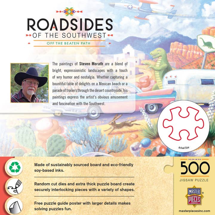 Masterpieces Puzzles - Wholesale Puzzle - Adult - Roadsides of the Southwest - Off the Beaten Path 500 Piece