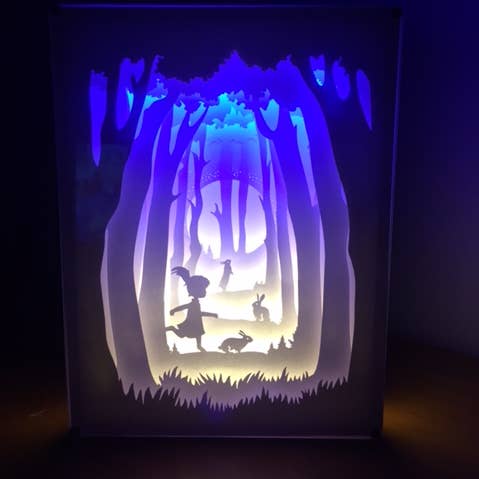 Girl and Rabbit Night Light for wholesale by Amaranta Designs