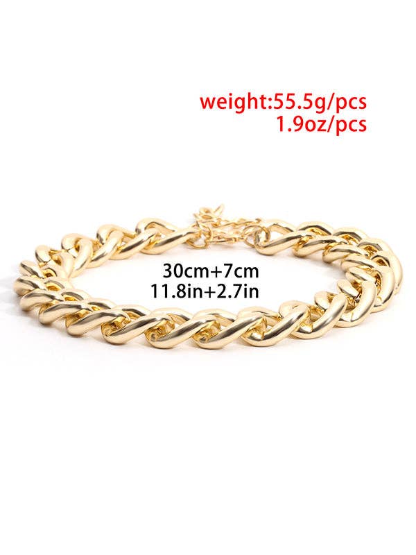 OceanusSwim - Wholesale Link & Chain Necklace - Punk Choker Hip Hop Big Chunky Aluminum Thick Chain Necklace5