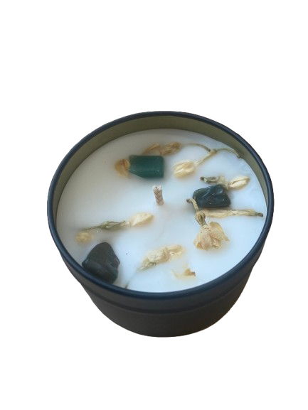 Sally Oliver - Wholesale Jar/Filled Candle - Handmade Jasmine and Jade Candle, Cedarwood & Jasmine scent 1
