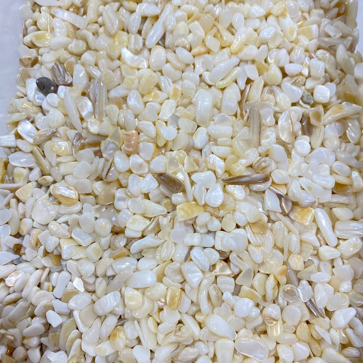 New Moon Beginnings - Wholesale Spiritual Stone/Crystal - Bulk Mother of Pearl Chips (1 lb. Bag), Mother of Pearl