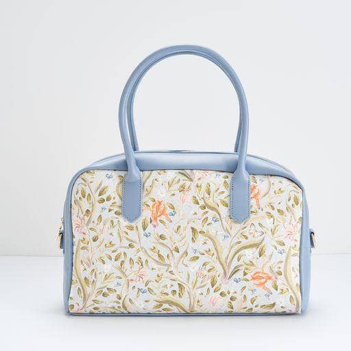 Fable England - Wholesale Handtas met handvat - Dames - FABLE Eloise grote bowlingtas - Irisblauw