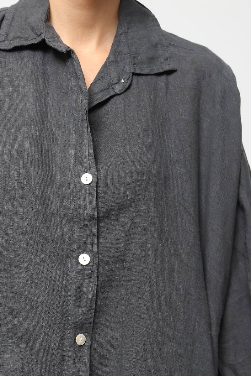 LÉA & LUC - Wholesale Button Down Shirt - Women's - 100% Linen Shirt REF. 285854