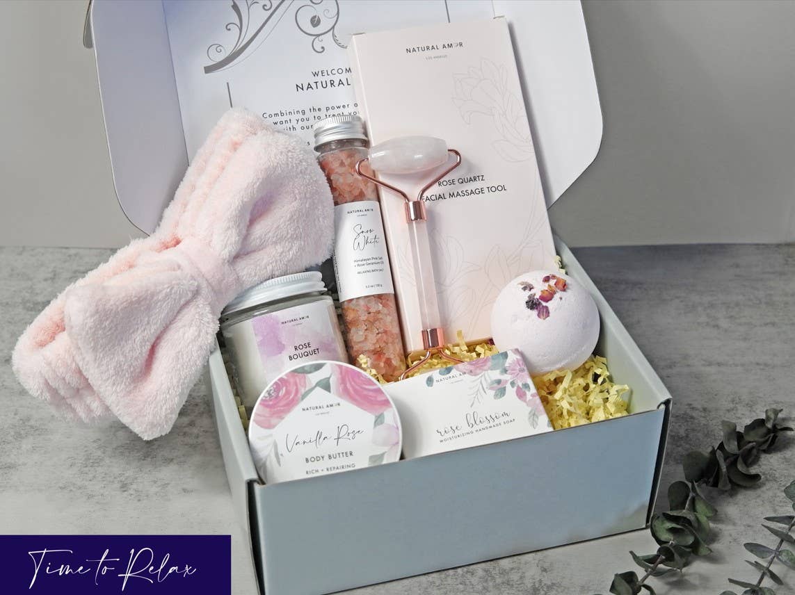 Wholesale Home Spa Gift Basket Lavender and Jasmine 9pc Bath
