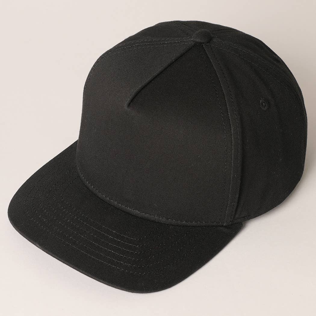 Fashion City - Wholesale Baseball Cap - Unisex - Solid Colored Cotton 5 Panel Baseball Cap1