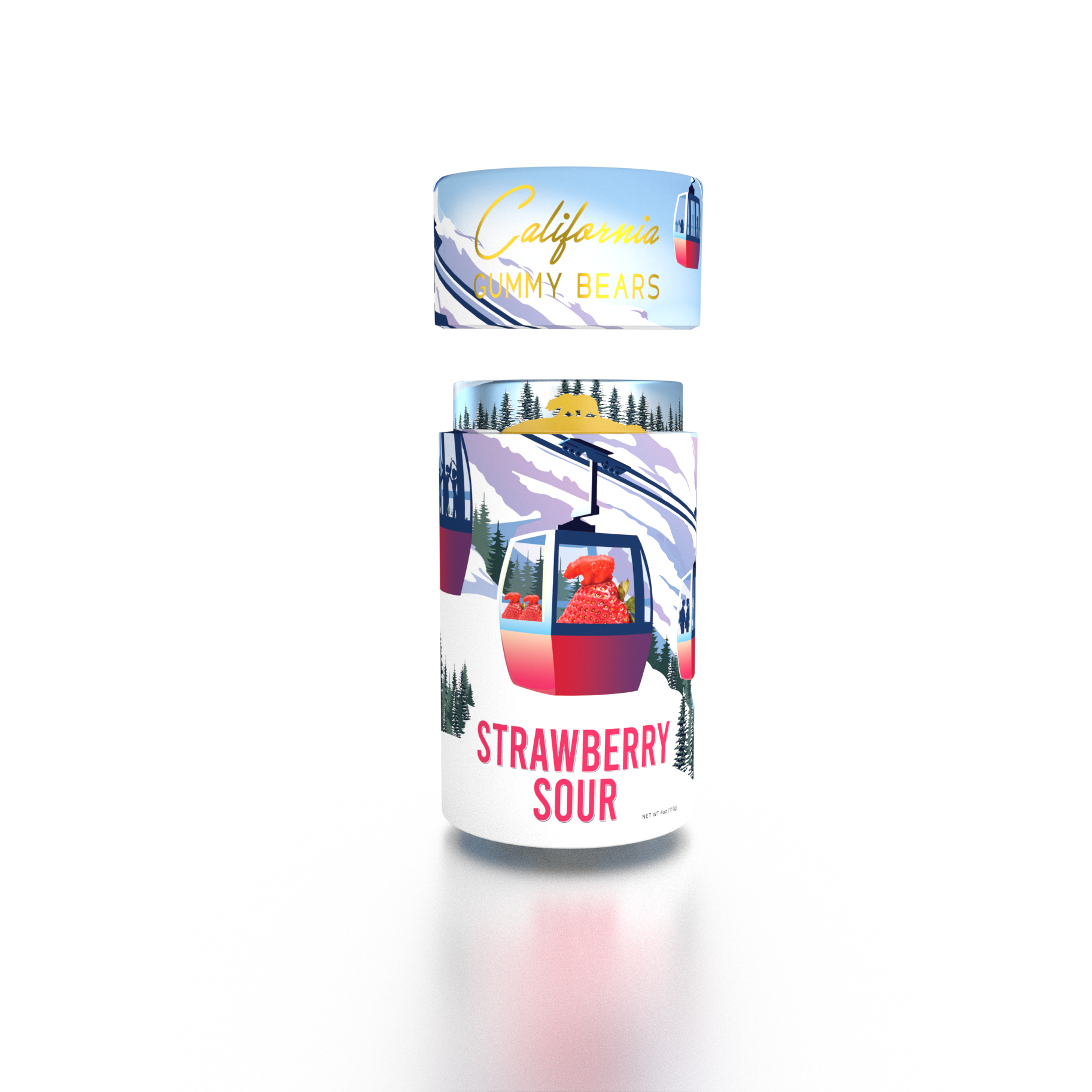 California Gummy Bears - Wholesale Gummy - Holiday Sour Strawberry - Biologisch, Vegan - Cadeautips voor Kerstsokken8