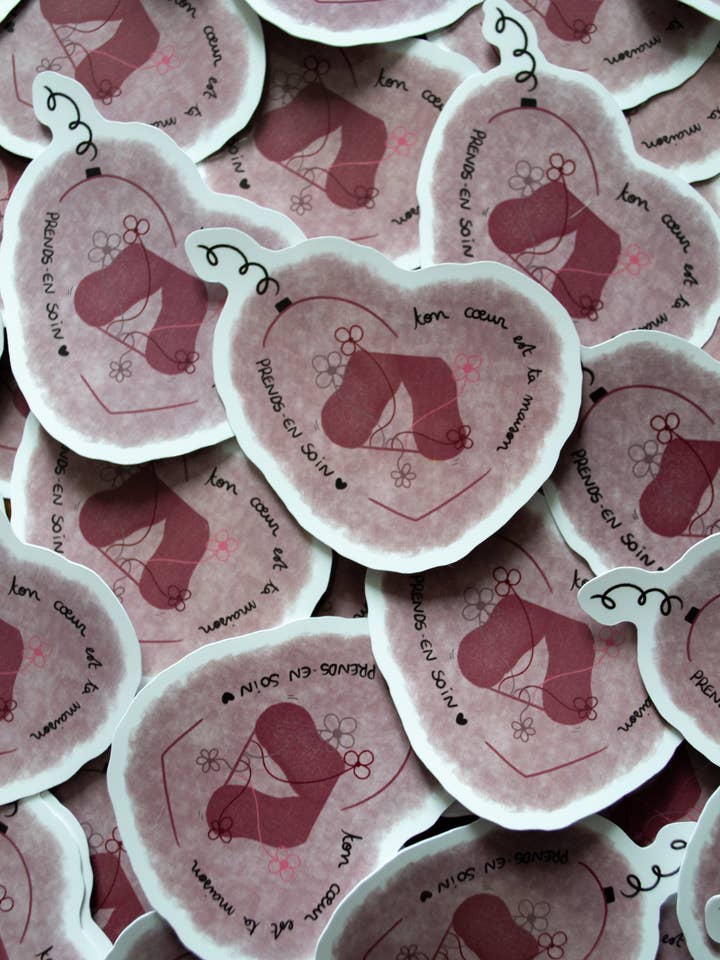 Aufkleber "Dein Herz ist dein Zuhause" - poetischer Aufkleber für den Großhandel von Grisbleu