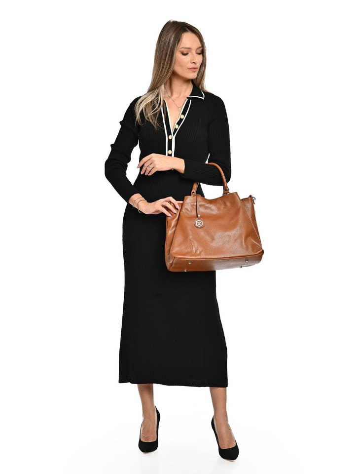 AW25 LV 1536 COGNAC voor wholesale door Luisa Vannini