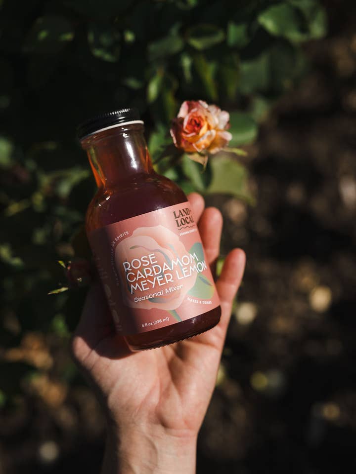 Rose Cardamom Meyer Lemon Mixer 8oz for wholesale by Land + Local