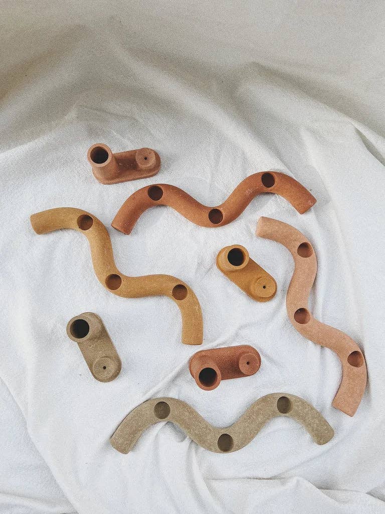 Whiskey + Wine - Venta al por mayor Candelabros - Porta velas ondulado2