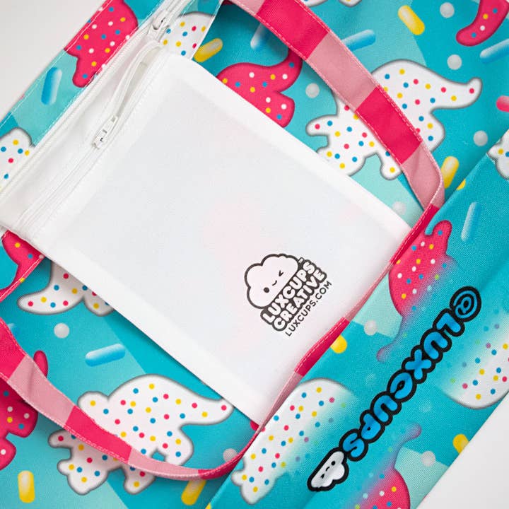 LuxCups Creative - Wholesale Tote Bag - Women's - Dino Cookie Tote Bag6
