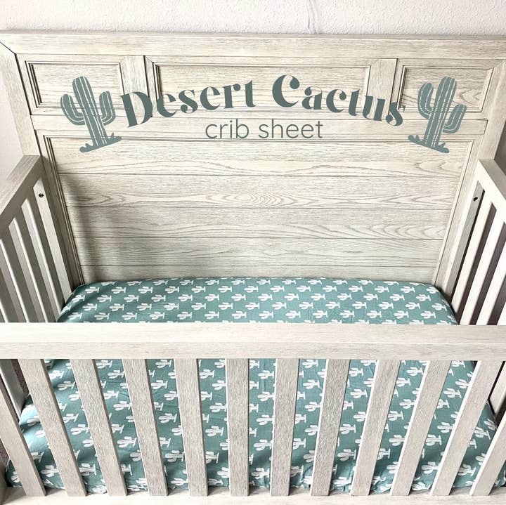 Sábana de muselina y bambú para cuna Desert Cactus para venta al por mayor de Gracie's Closet