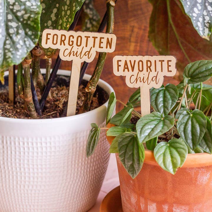 The Print Pantry - Wholesale Garden/Lawn Stake - Funny Script Wooden Plant Markers