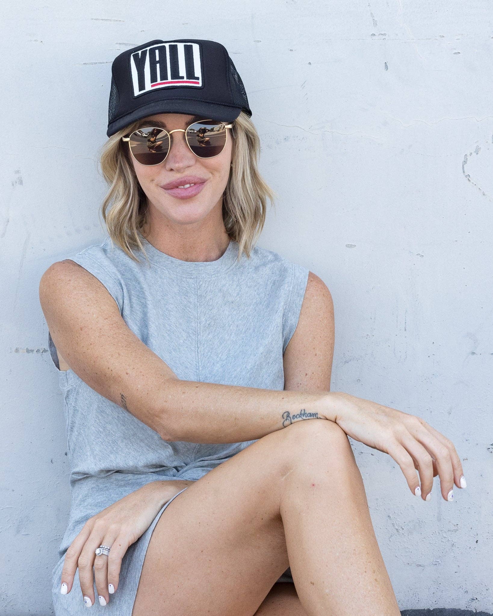 Yall Trucker Hat in Black for wholesale on Faire6